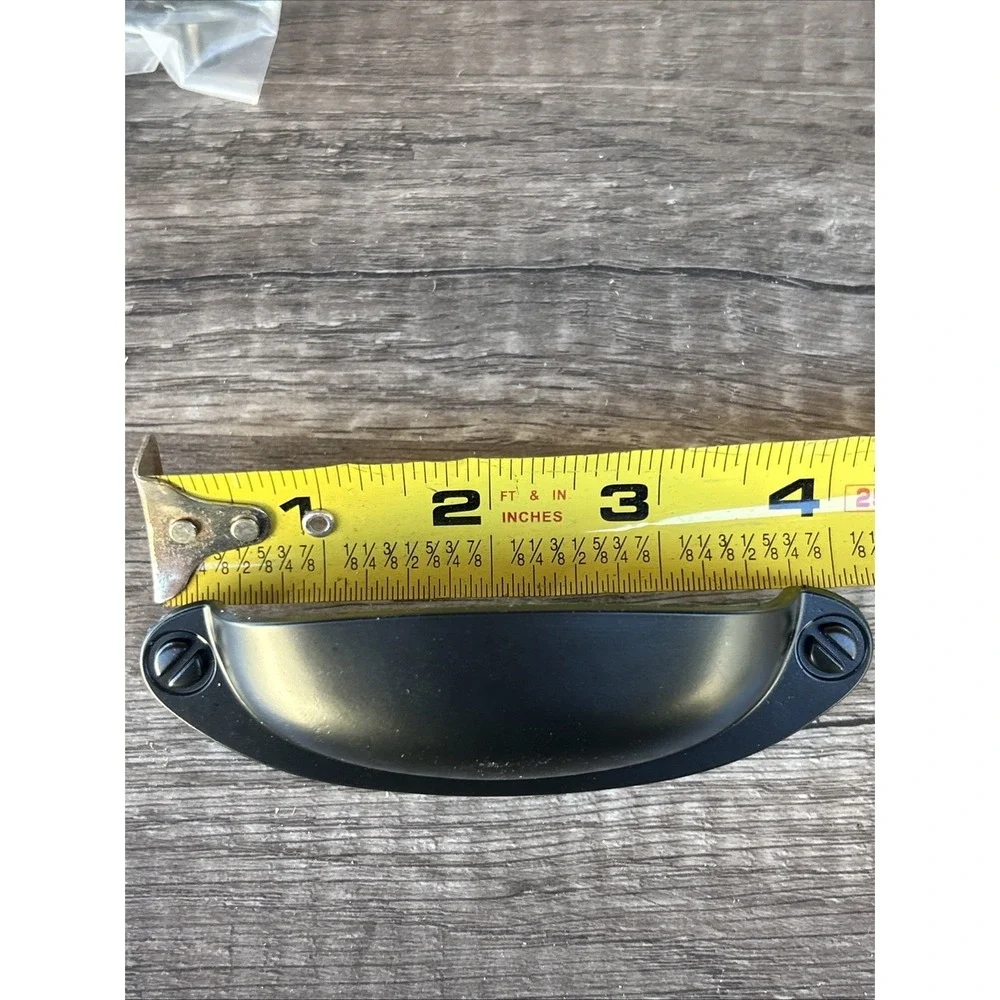 Cabinet Hardware‎ Flat Black Cabinet Cup Pulls Lot Of 6